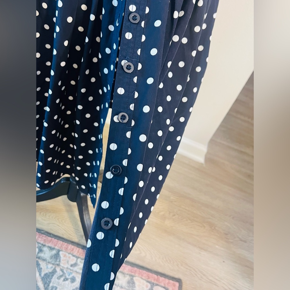 Lg Forever 21 Navy Polka Dot Dress - Picture 7 of 9